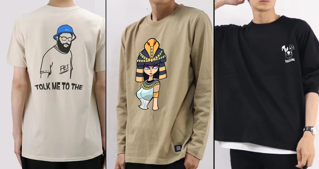 オリジナルのキャラTシャツでポップなコーデ