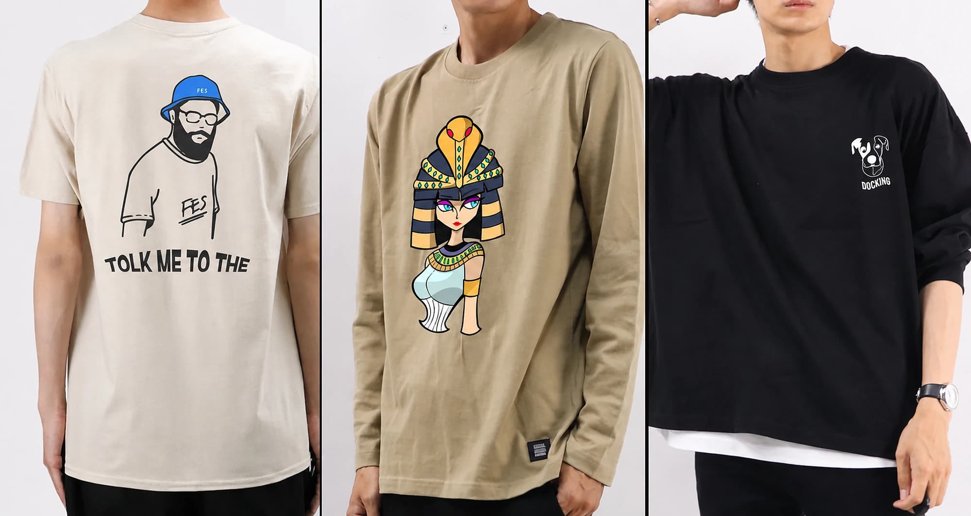オリジナルのキャラTシャツでポップなコーデ