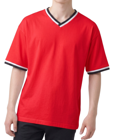 4.1オンス ドライアスレチック ルーズフィット ラインリブ Tシャツ