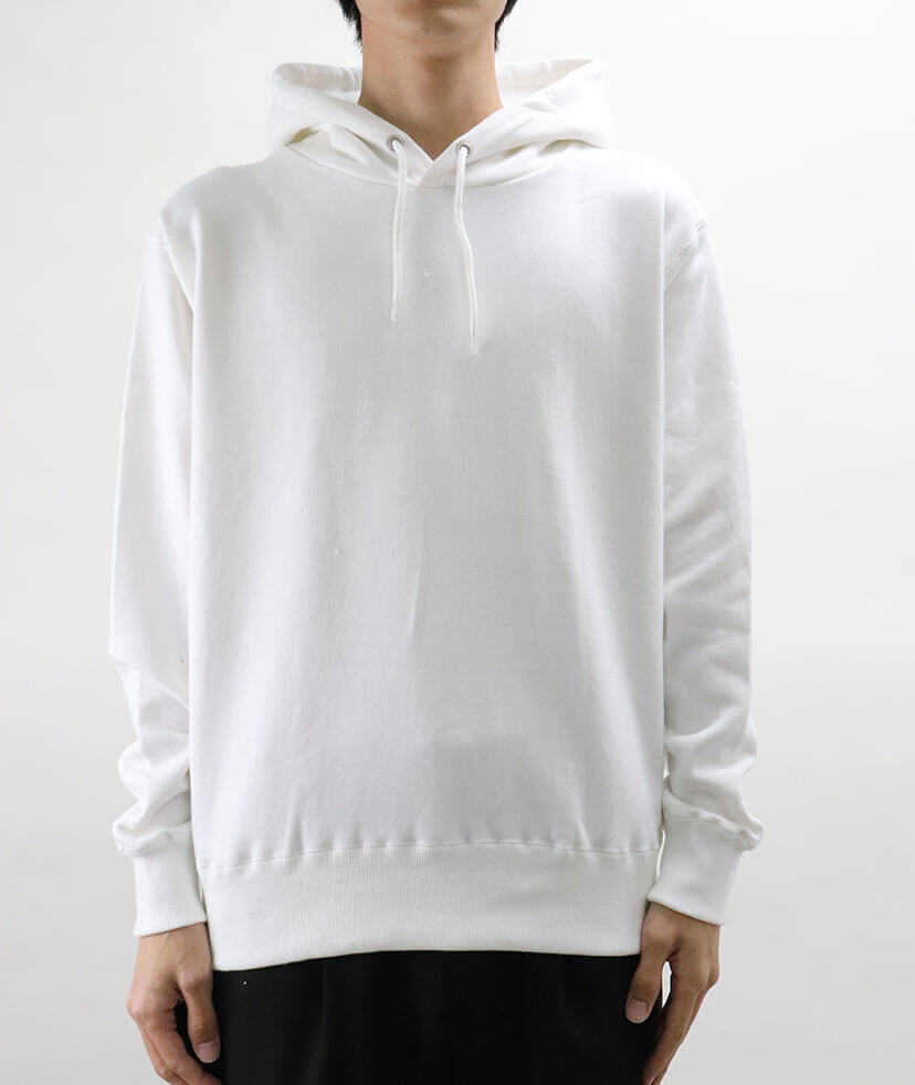 【売り切れ続出】archivio 25年新作 パーカー ホワイト 48(L) レギュラーウェイトポケットレスパーカー | オリジナルのスウェット・T