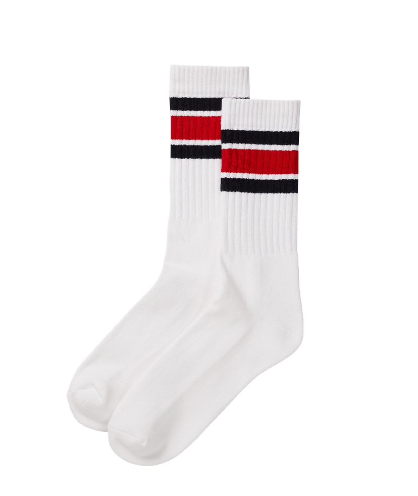 ホワイト/ブラック/レッド