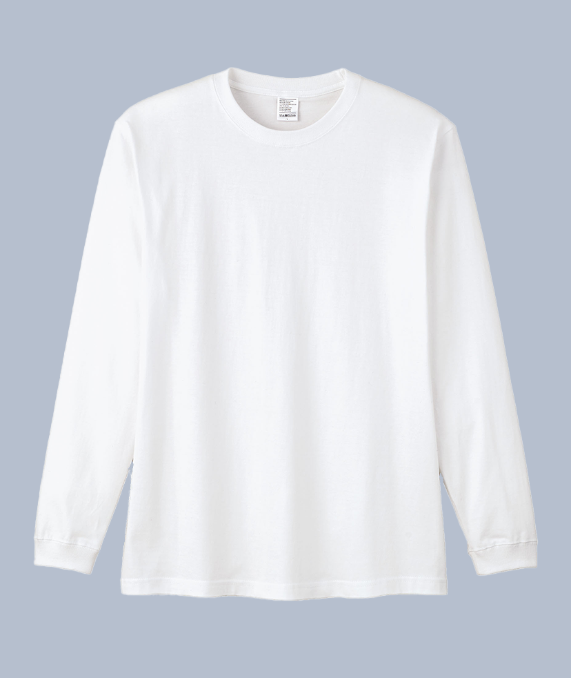 5.6オンスハイグレードロングスリーブTシャツ(ホワイト）